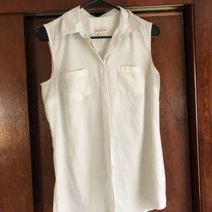 Merona White Sleeveless Blouse